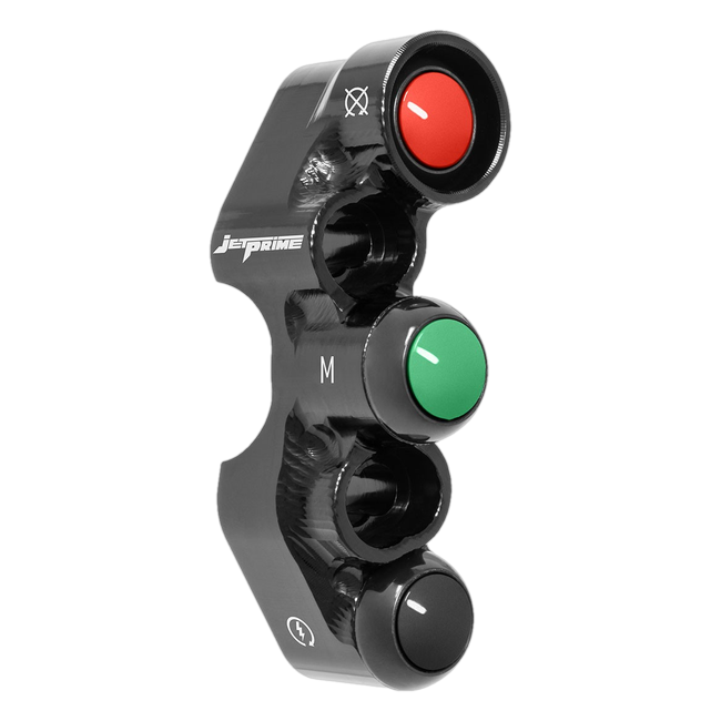 Lenkerschalter Superbike rechts JetPrime BMW S 1000 RR (15-18) JP SPD 008 – für BMW-Stock-Pro-Dashboard, universelles Lochbild