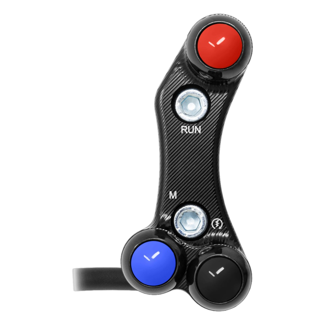 Lenkerschalter Superbike rechts JetPrime BMW M 1000 RR (20-26) JP SPD 038M – für MoTeC-Dashboard, fluchtendes Lochbild