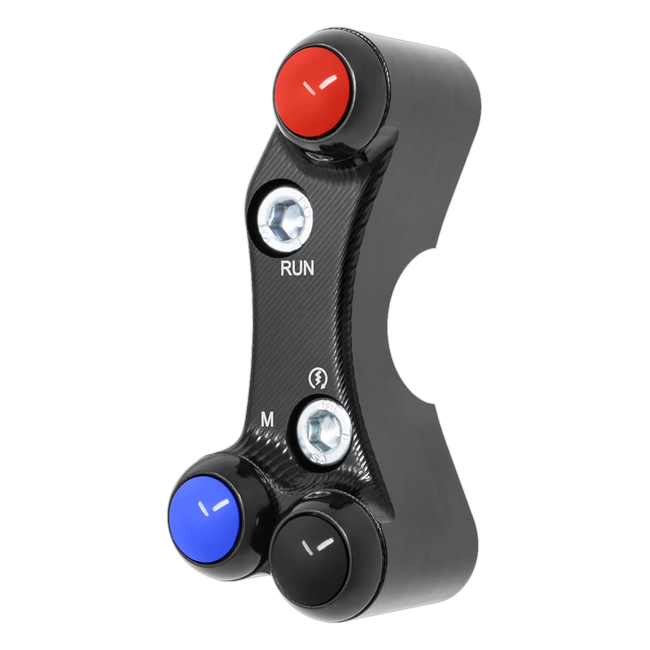 Lenkerschalter Superbike rechts JetPrime BMW S 1000 RR (19-26) JP SPDB 038M – für MoTeC-Dashboard, versetztes Lochbild