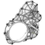 Aluminium-Motorgehäuse rechts mit Titanschrauben Motocorse Ducati Panigale V4/S/R (18-24)