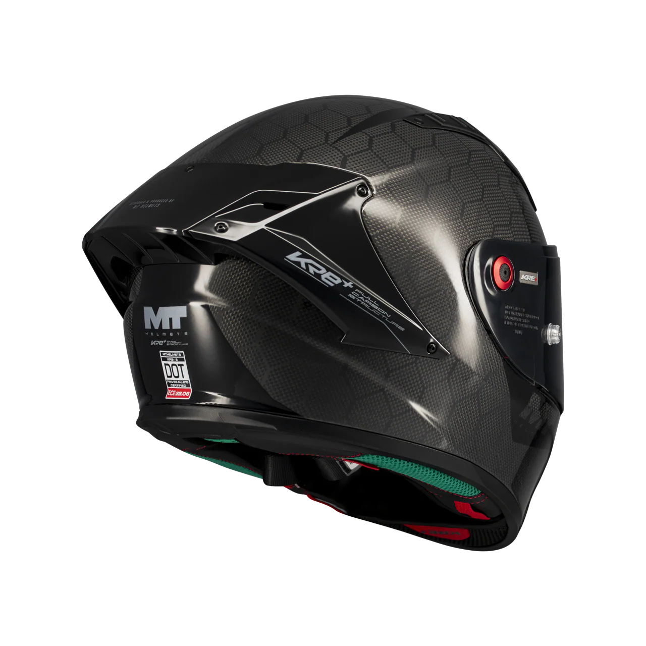 MT-Helmets KRE+ S Helm Pure Carbon Glossy A1 Glow Comprehensive