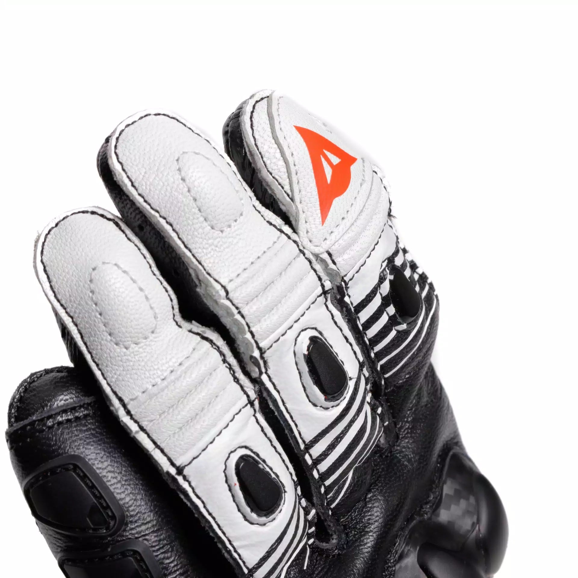Dainese Fiero Racing Motorrad Lederhandschuhe | Herren | Schwarz/Weiß | 2018100025N3200