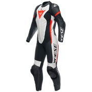 Dainese Grobnik Lady Einteiler Lederkombi – Perforierter Rennanzug | Frauen | Weiß/Rot