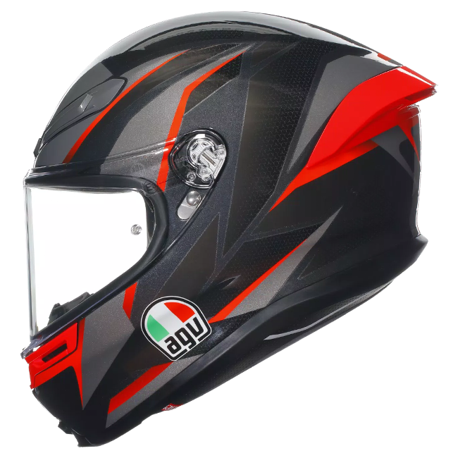 AGV K6 S Helm Slashcut Schwarz/Grau/Rot | 2118395001014