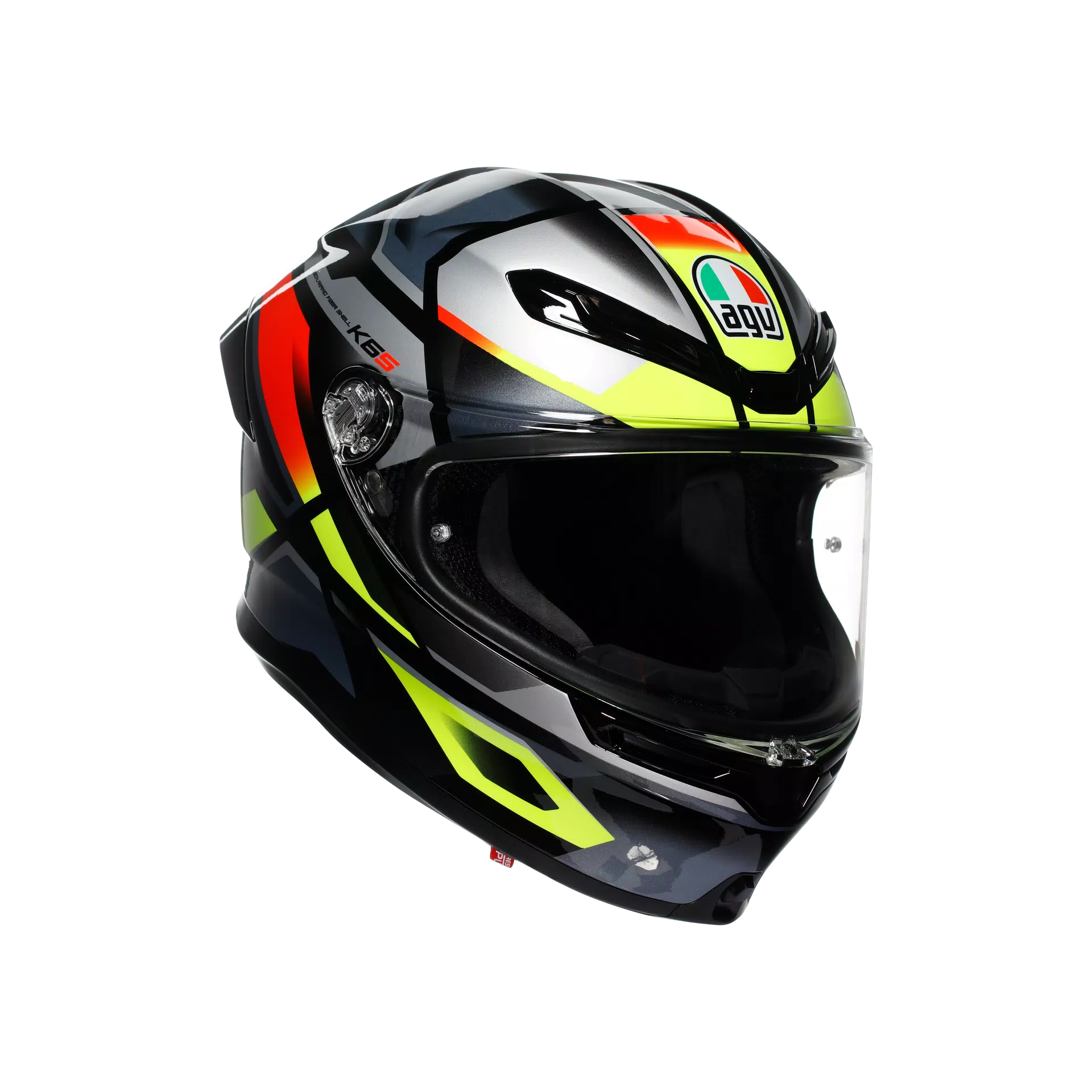 AGV K6 S Helm Erazer Schwarz/Rot/Gelb Fluo | 2118395001026