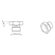 Spark Exhaust Auspuffteil Universal Lambda Sensor Plug M12 Brass TAPPO017