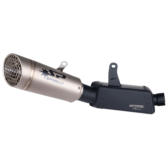 Spark Exhaust Halbkomplette Anlage Zulassung Satz Grid-O Black Box Triumph Street Triple 765 R/RS (17-26) GTR0507BOM
