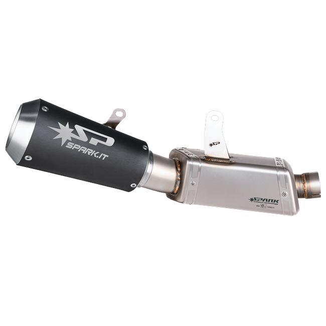 Spark Exhaust Halbkomplette Anlage Satz Moto GP Dark Euro5 Triumph Street Triple 765 R/RS (20-22) GTR0504DOM