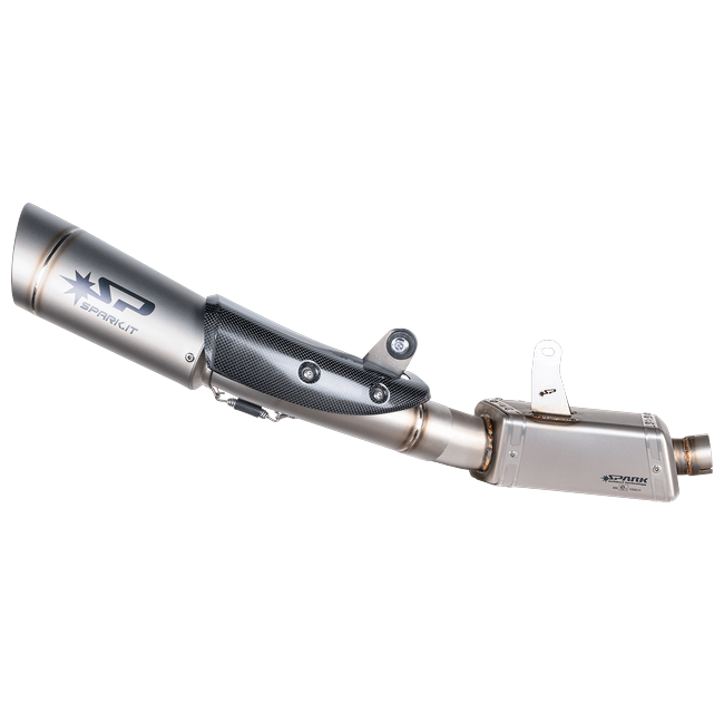 Spark Exhaust Halbkomplette Anlage Satz Grid-O Euro5 High Lateral Mount Triumph Street Triple 765 R/RS (20-22) GTR0505TOM