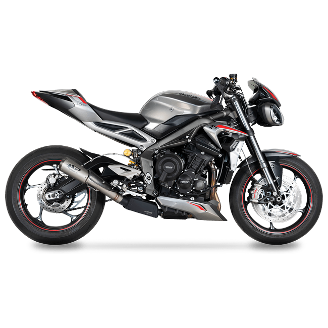 Spark Exhaust Halbkomplette Anlage Satz Moto GP Euro5 High Lateral Titanium Triumph Street Triple 765 R/RS (20-22) GTR0506TOM