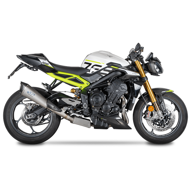Spark Exhaust Komplettanlage Konix Evo Euro5+ Lateral Mount Triumph Street Triple 765 R/RS (23-26) GTR8826TOM