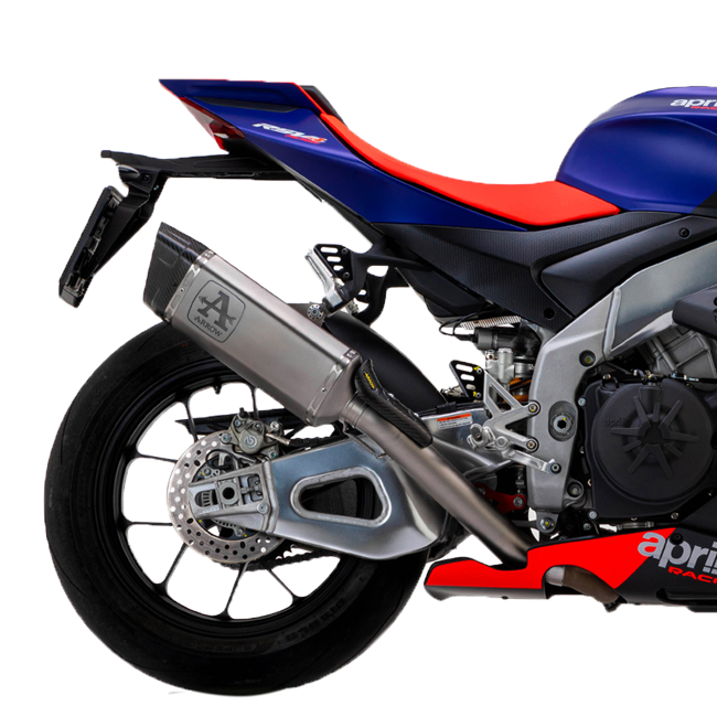 Arrow Slip-On Kit Pista Edelstahl Aprilia RSV4 1100 Factory (21-26) 71004PT