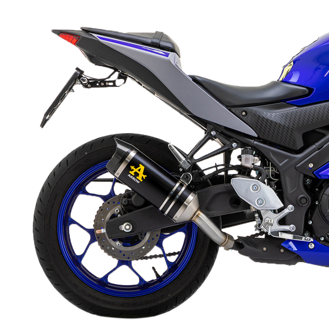 Arrow Slip-On Thunder Aluminium Dark Yamaha YZF-R3 (21-26) 71831AKN