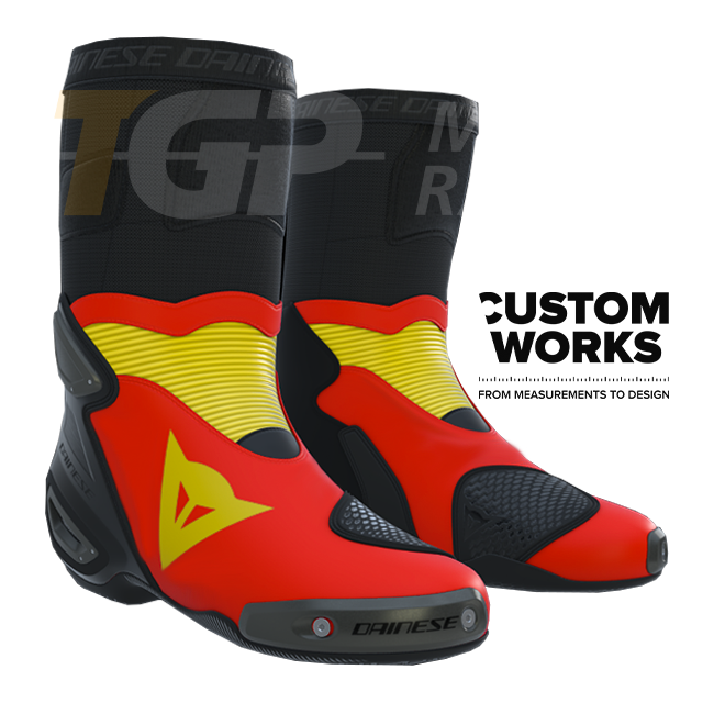 Dainese Axial 2 Racing und Straßen Motorradstiefel Herren | Spagna Edition | Custom Works