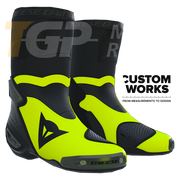 Dainese Axial 2 Racing und Straßen Motorradstiefel | Herren | Schwarz / Fluogelb | Custom Works