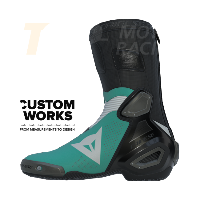 Dainese Axial 2 Air Racing und Straßen Motorradstiefel | Herren | Sardinia Sea Blau / Weiß | Custom Works
