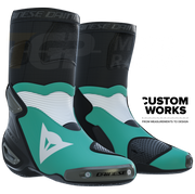 Dainese Axial 2 Racing und Straßen Motorradstiefel | Herren | Sardinia Sea Blau / Weiß | Custom Works