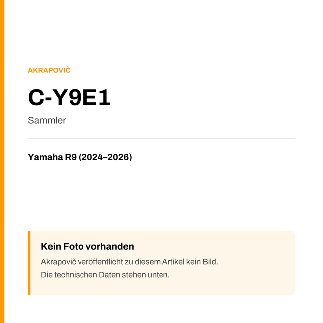Akrapovic Sammler Yamaha R9 (24-26) C-Y9E1 — Platzhalter, kein Herstellerfoto verfügbar