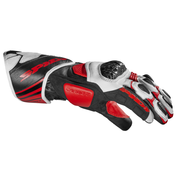 Spidi Carbo 7 Sport Motorrad Lederhandschuhe | Herren | Rot | A210014