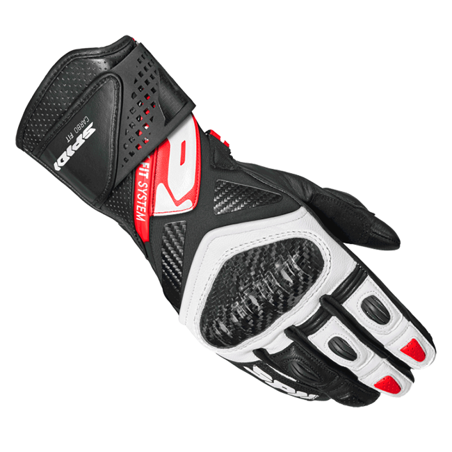 Spidi Carbo Fit Sport Motorrad Lederhandschuhe | Herren | Rot | A226014