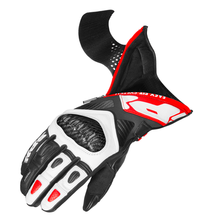 Spidi Carbo Fit Sport Motorrad Lederhandschuhe | Herren | Rot | A226014