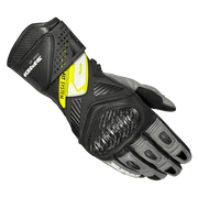 Spidi Carbo Fit Sport Motorrad Lederhandschuhe | Herren | Schwarz/Leuchtgelb | A226394