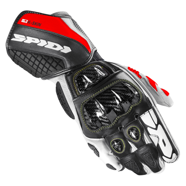 Spidi Carbo Kangaroo Racing Motorrad Lederhandschuhe | Herren | Schwarz-Rot | A216021