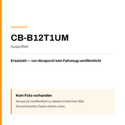 Akrapovic Auspuffteil CB-B12T1UM — Platzhalter, kein Herstellerfoto verfügbar