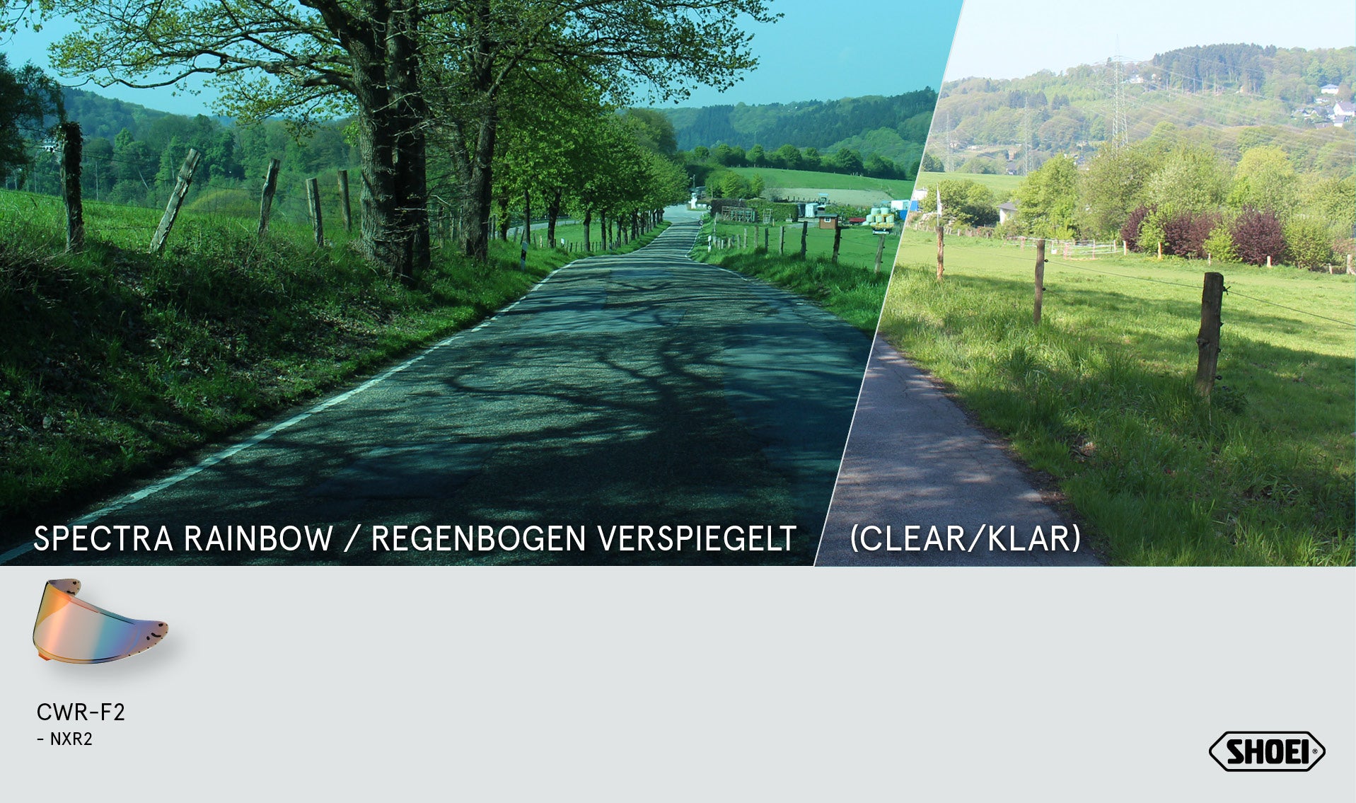 Shoei Visier X-SPR PRO (CWR-F2PN) Rainbow Verspiegelt