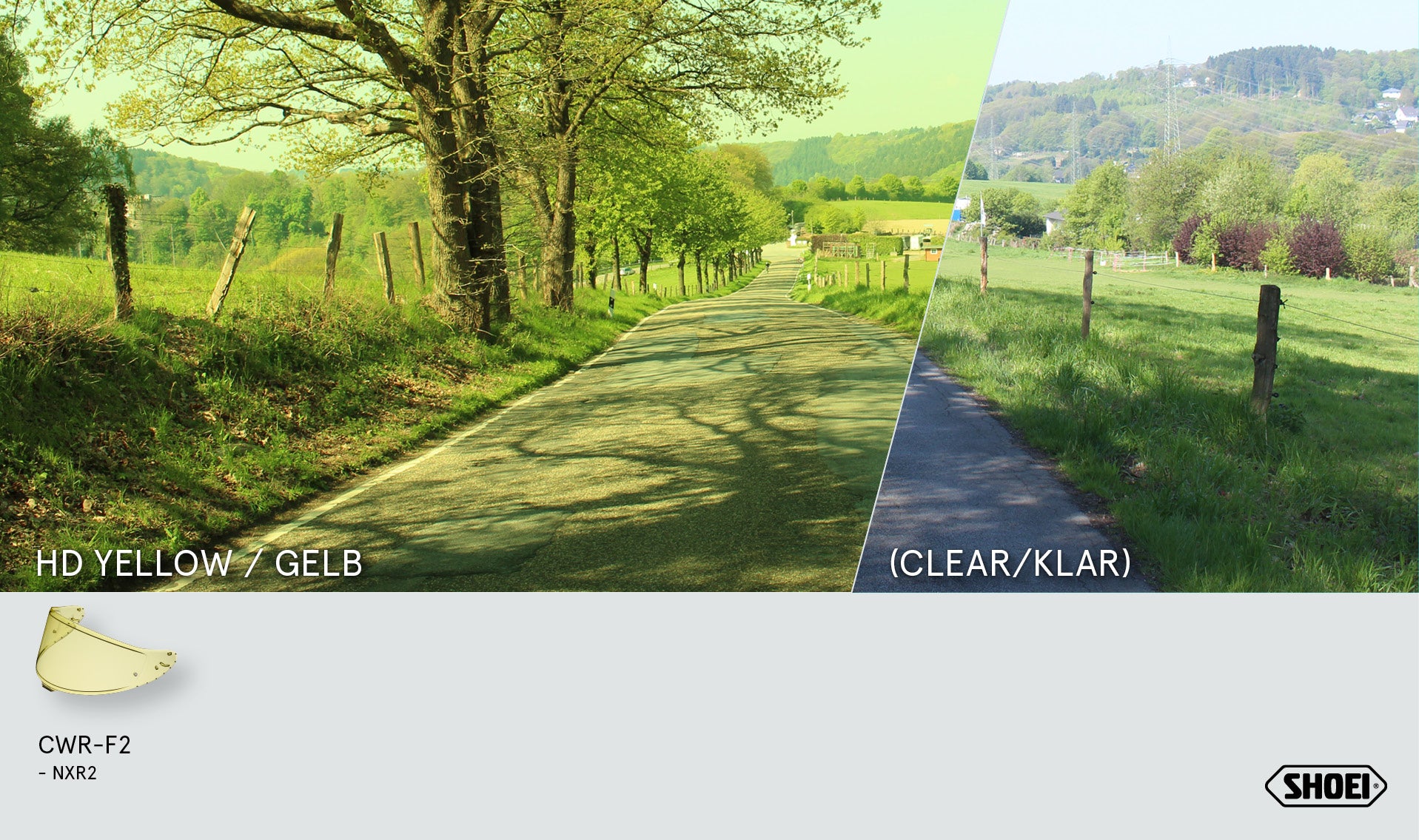 Shoei Visier X-SPR PRO (CWR-F2PN) High Definition Gelb