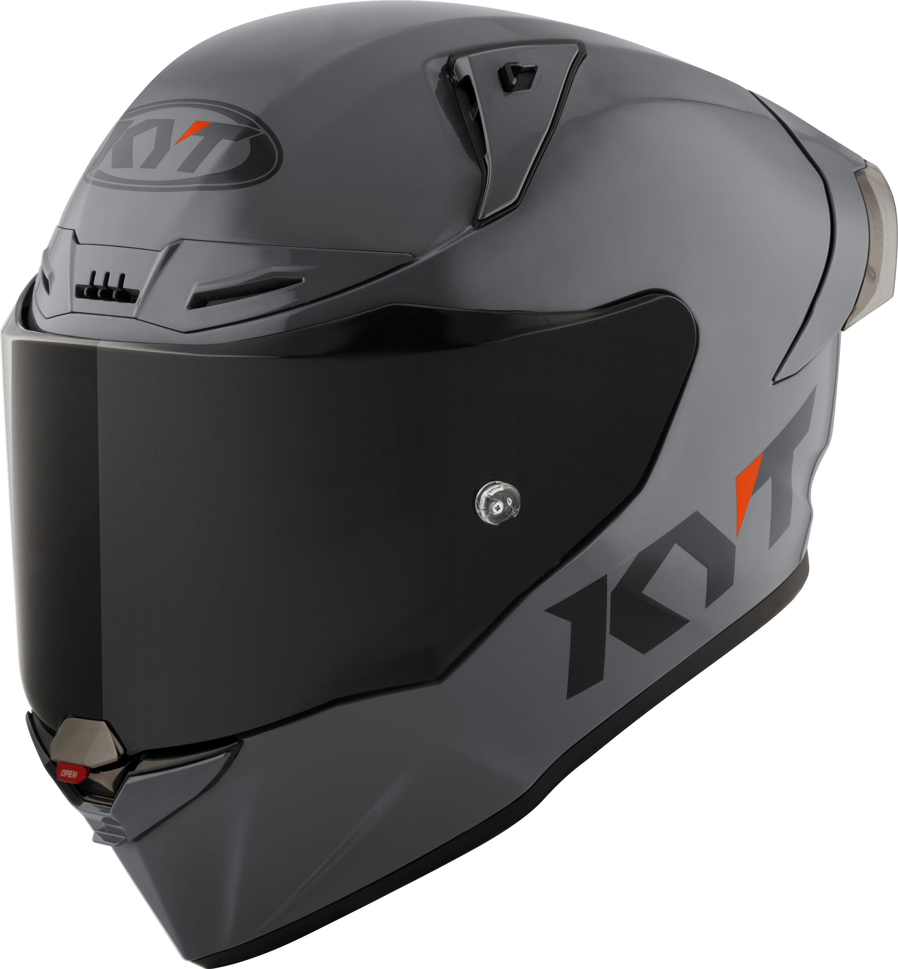 KYT R1R Racing Helm Plain grau Y6R100W1