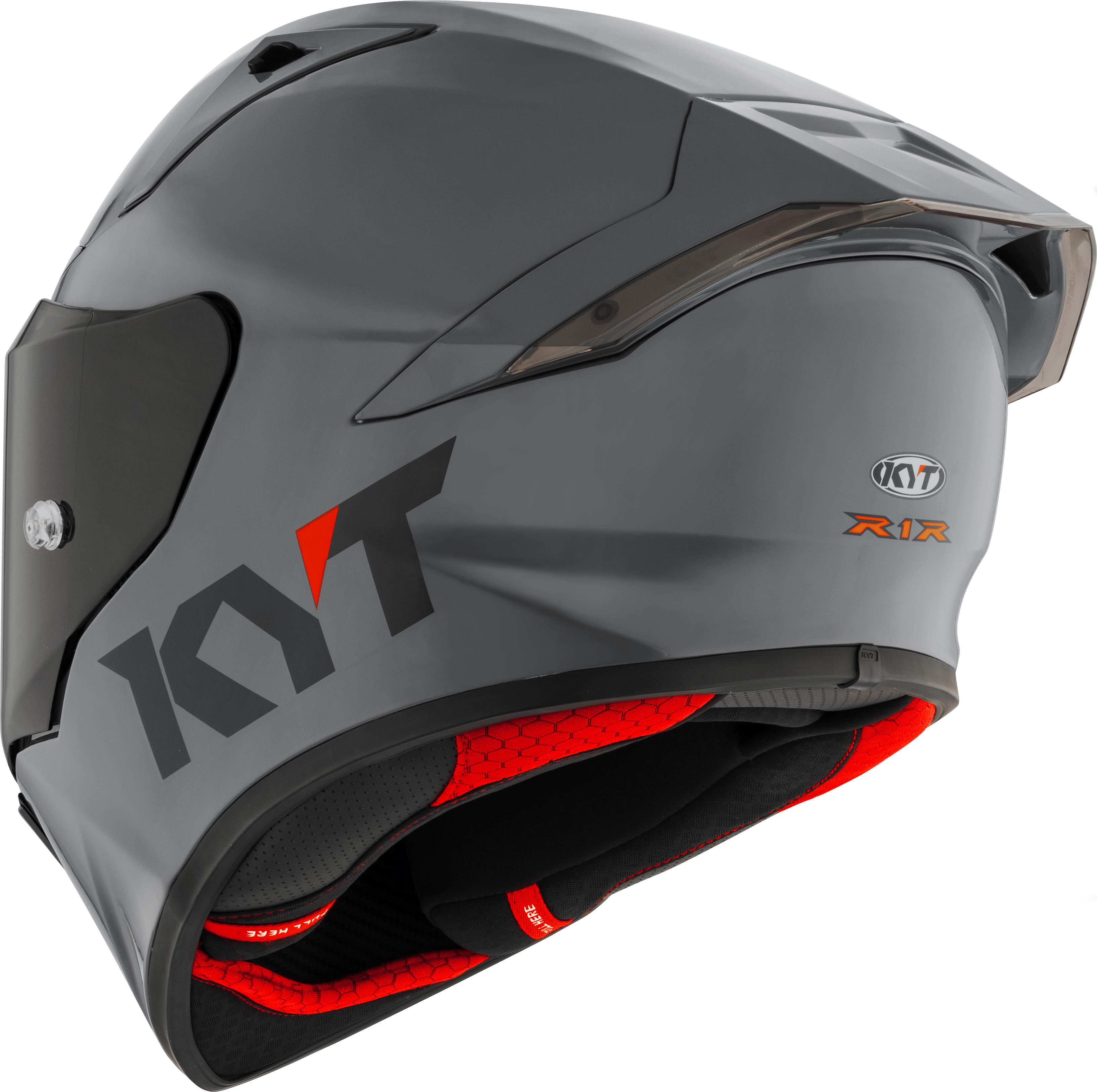 KYT R1R Racing Helm Plain grau Y6R100W1
