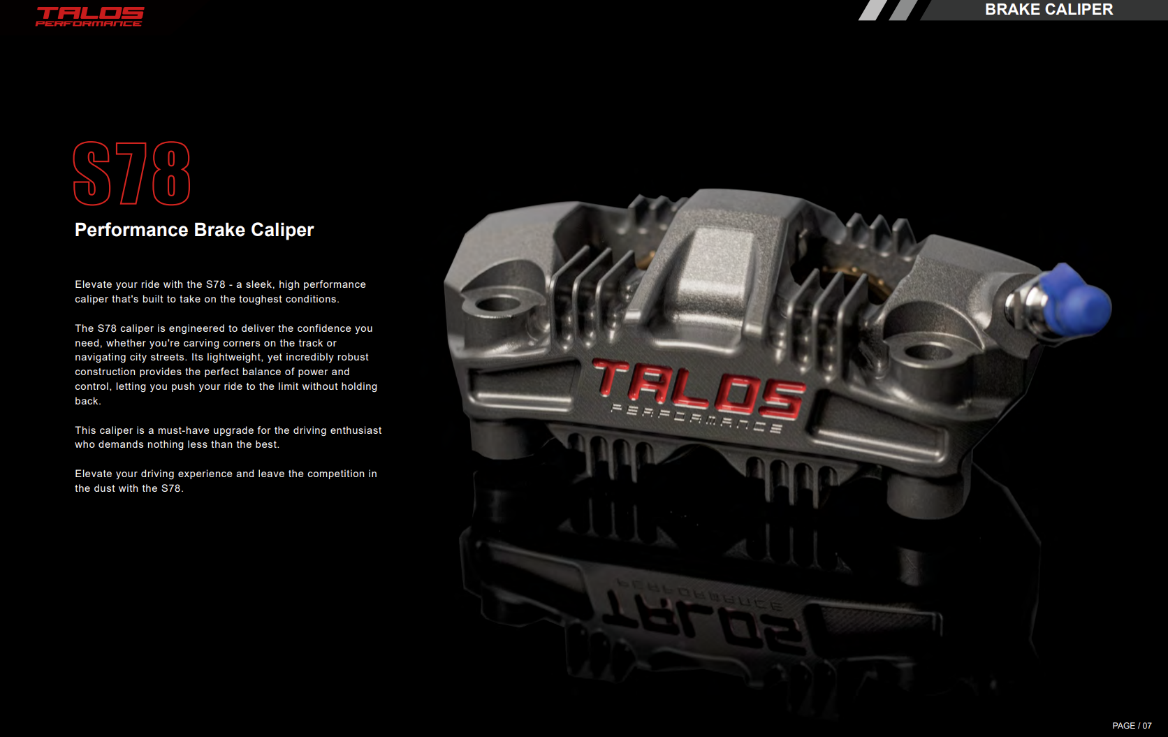 Talos S78 Monoblock P4 34/34 108mm Bremszange Vorne Rechts | X78.108.HD.R