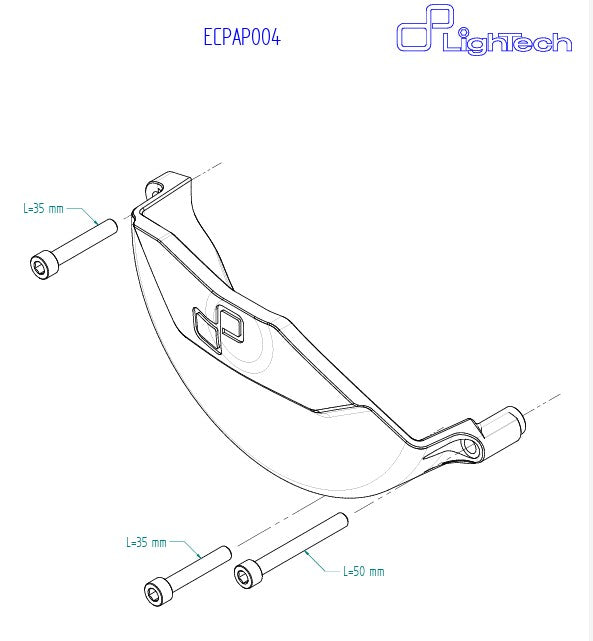 Aluminium Lichtmaschinen Protektor Schutzabdeckung LighTech Aprilia RS 660 (20-26) ECPAP004NER
