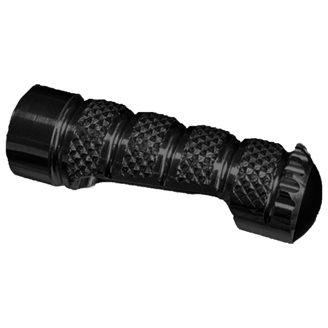 LighTech Ersatz-Fußraste fest 70,5 mm – Silber/Schwarz | RFTR245–248