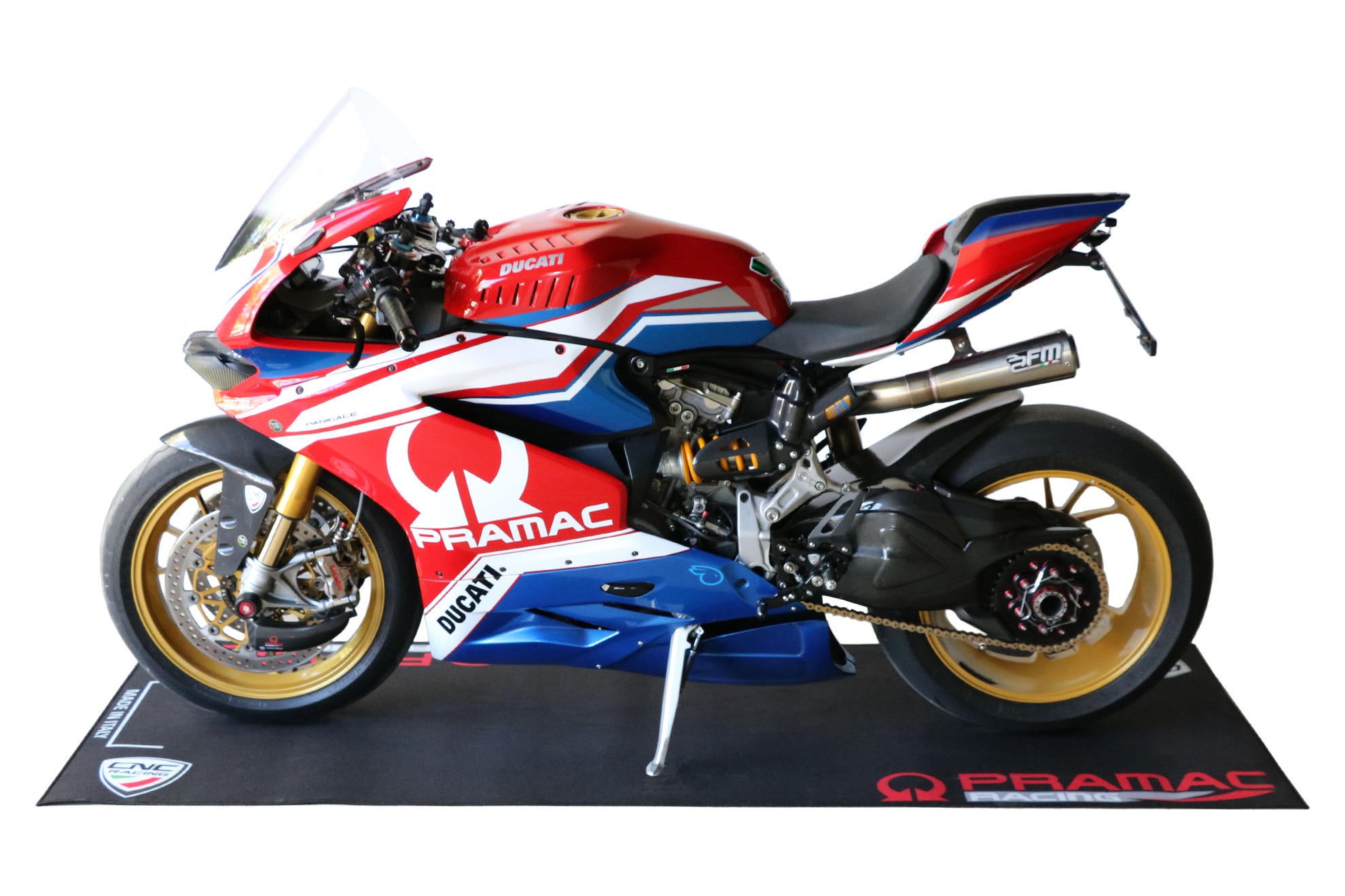 Motorrad Boxen- & Garagen-Teppich 220 x 80 cm Pramac Racing Limited Edition CNC Racing GA003BPR