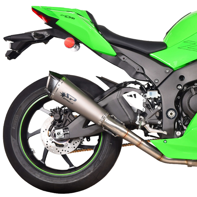 Spark Exhaust Slip-On Konix EVO + KAT-Ersatzrohr Kawasaki ZX-10 R/RR (21-25) GKA8841T