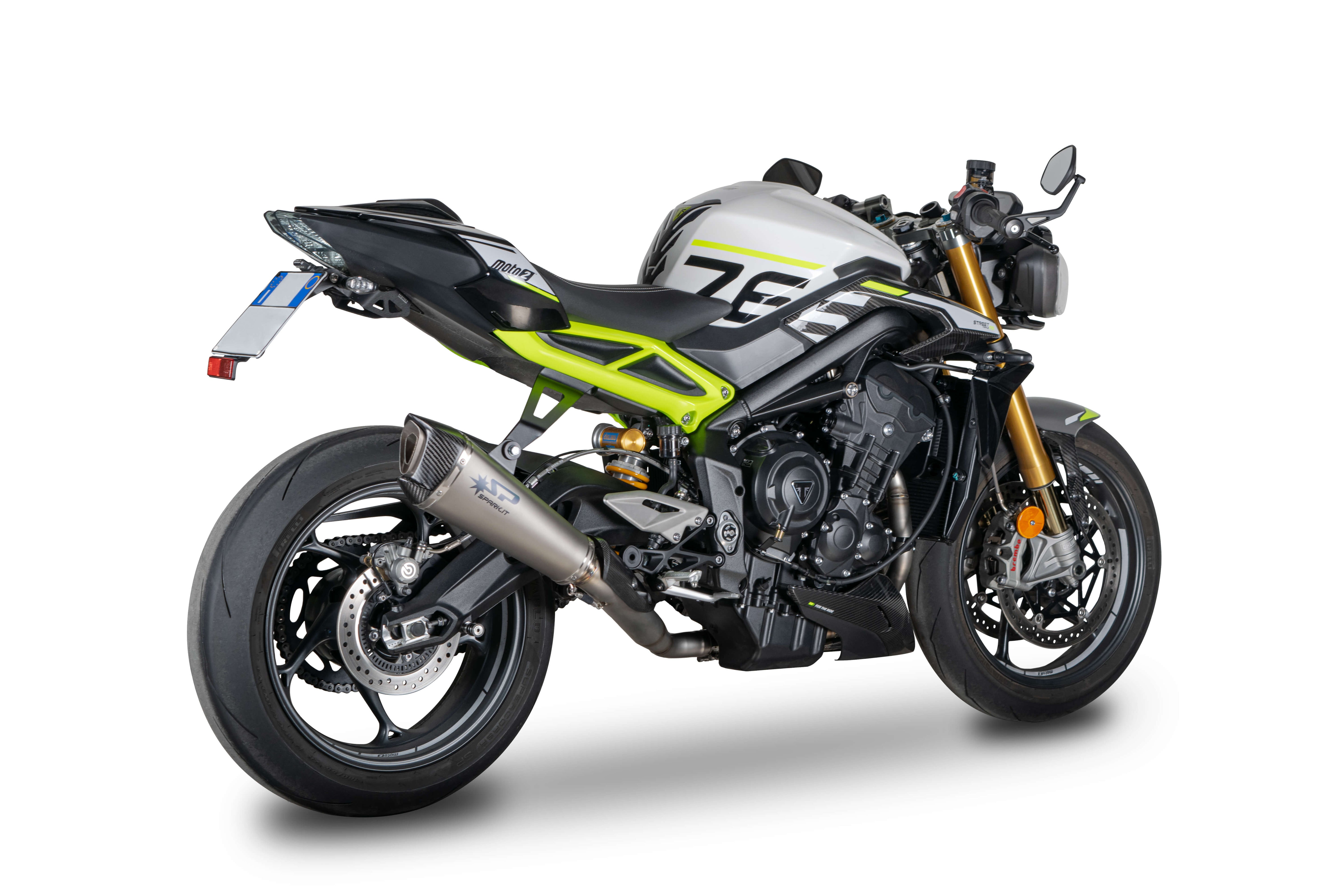 Spark Exhaust Verbindungsrohr Satz Konix Evo WSSP600 Replica Triumph Street Triple 765 R/RS (20-26) GTR0509T