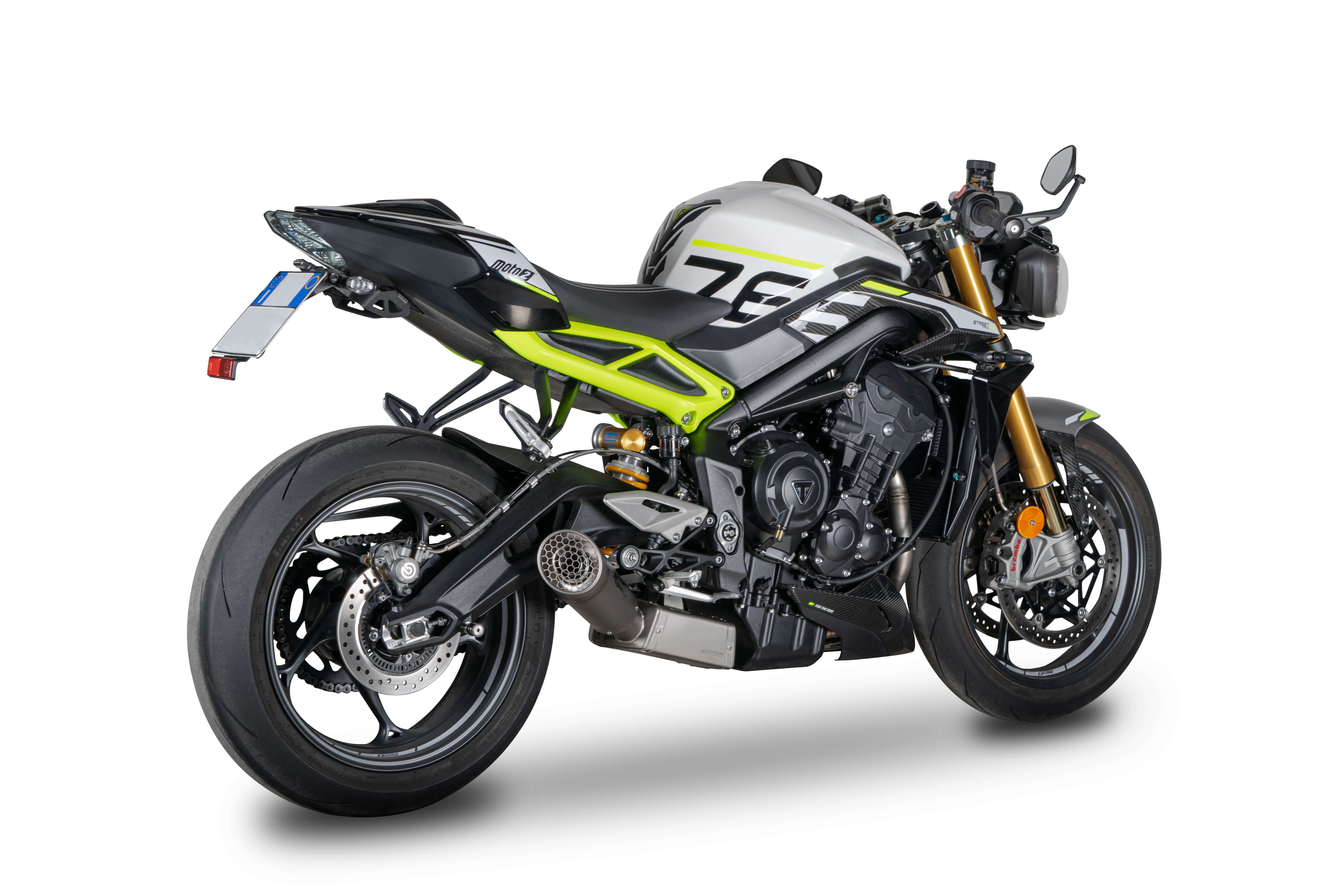 Spark Exhaust Komplettanlage Grid-O Euro5+ Black Ceramic Triumph Street Triple 765 R/RS (23-26) GTR8824BOM