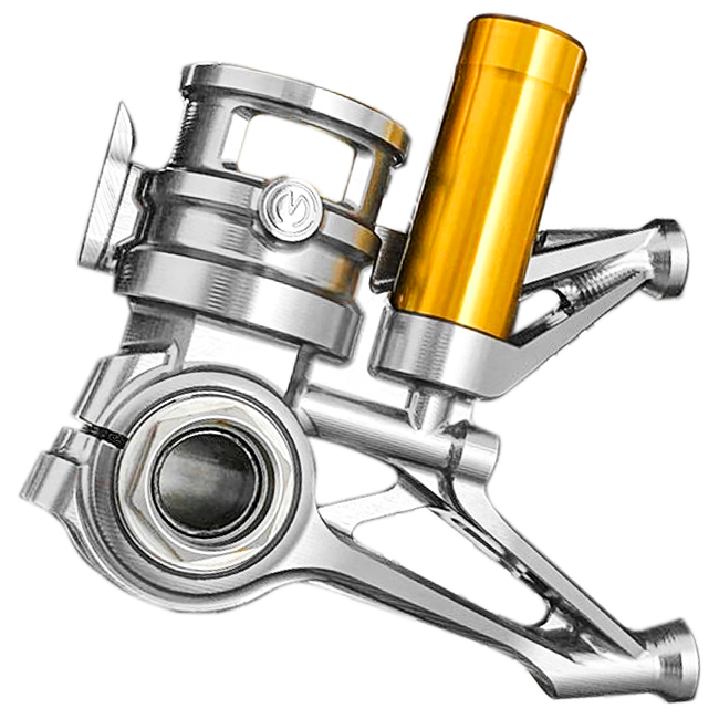 CNC Gabelfuß-Set 100 mm „GP Style“ Motocorse Ducati Panigale V4/S/R (18–24)