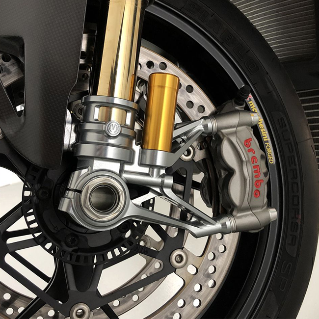 CNC Gabelfuß-Set 100 mm „GP Style“ Motocorse Ducati Panigale V4/S/R (18–24)