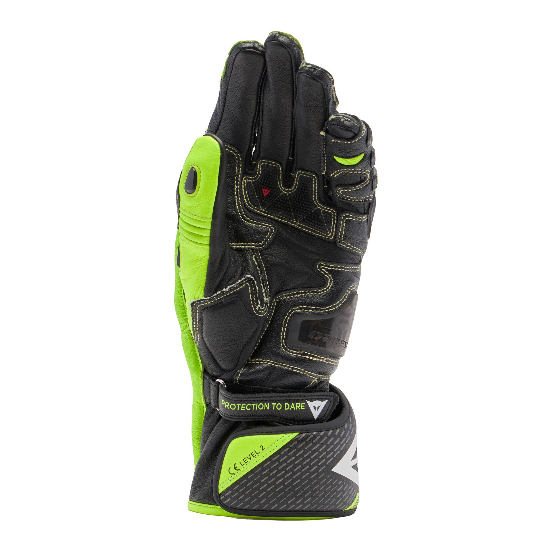 Dainese Full Metal 7 Racing Motorrad Lederhandschuhe | Herren | Neon Gelb/Schwarz