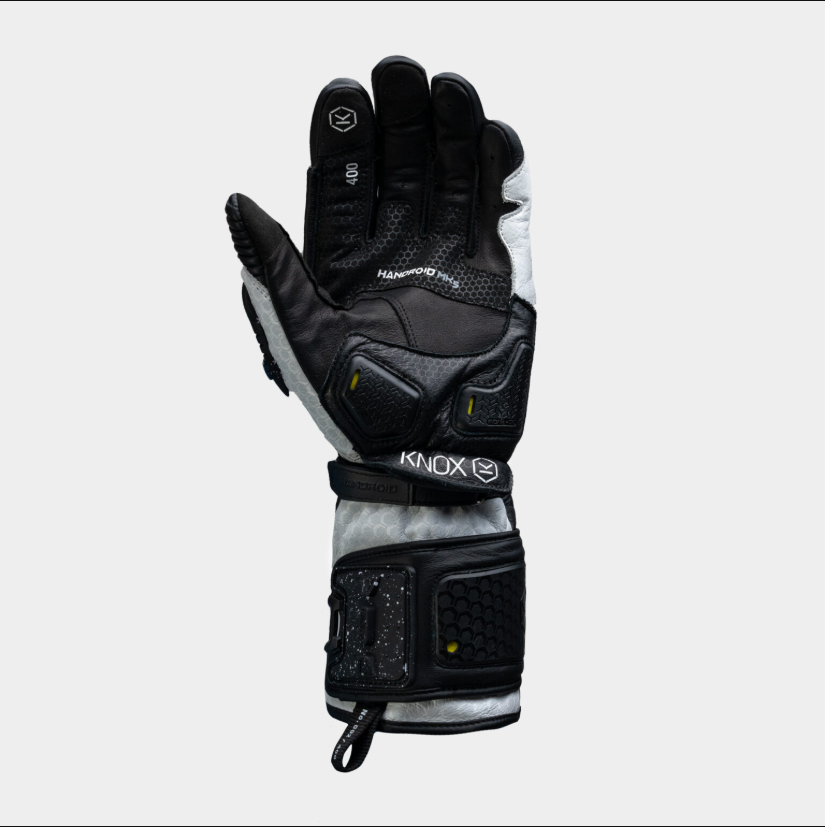 Knox Handroid MK5 Racing Lederhandschuhe | Herren | Schwarz/Weiß | 11769404101