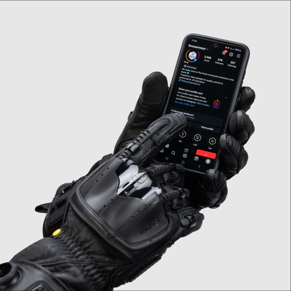 Knox Handroid MK5 Racing Lederhandschuhe | Herren | Schwarz | 11769404100