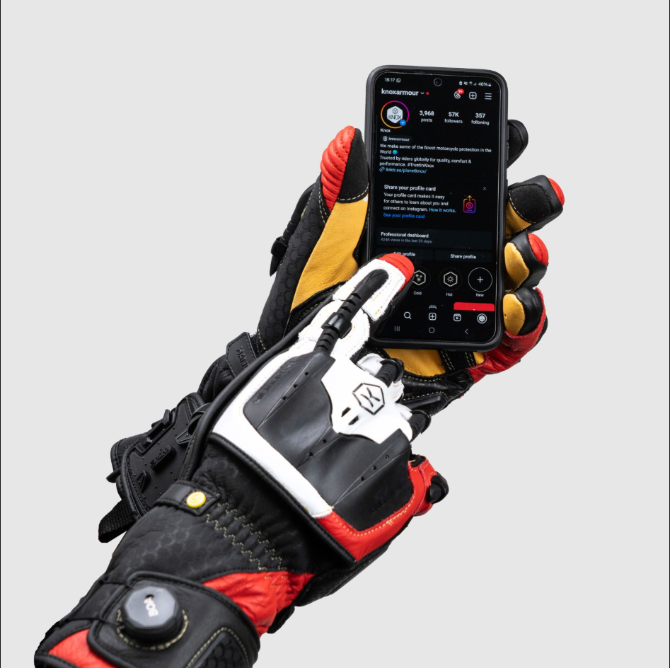 Knox Handroid MK5 Racing Lederhandschuhe | Herren | Rot | 11769404105
