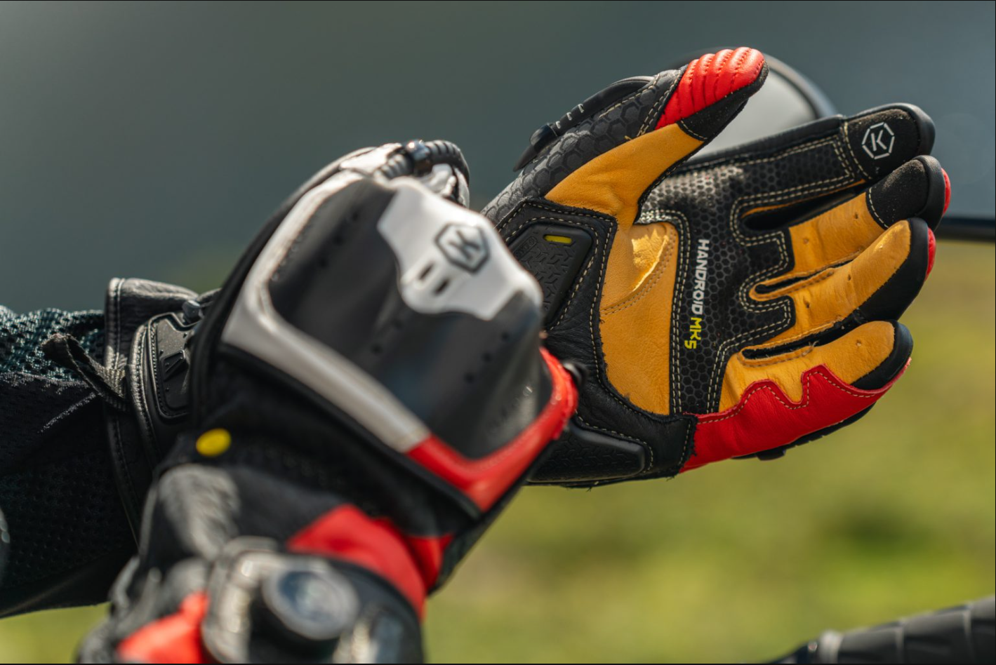 Knox Handroid MK5 Racing Lederhandschuhe | Herren | Rot | 11769404105