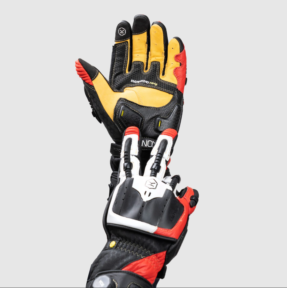 knox handroid handschuhe Knox Handroid MK5 Racing Lederhandschuhe | Herren | Rot