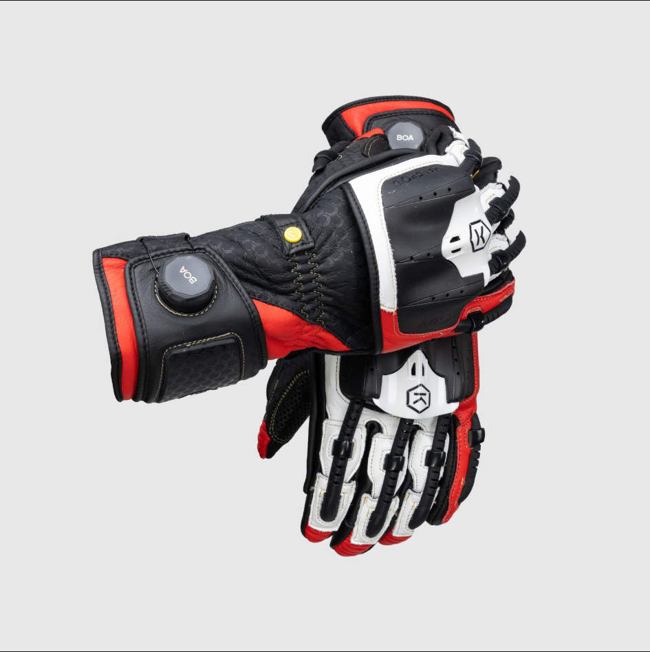 Knox Handroid MK5 Racing Lederhandschuhe | Herren | Rot | 11769404105
