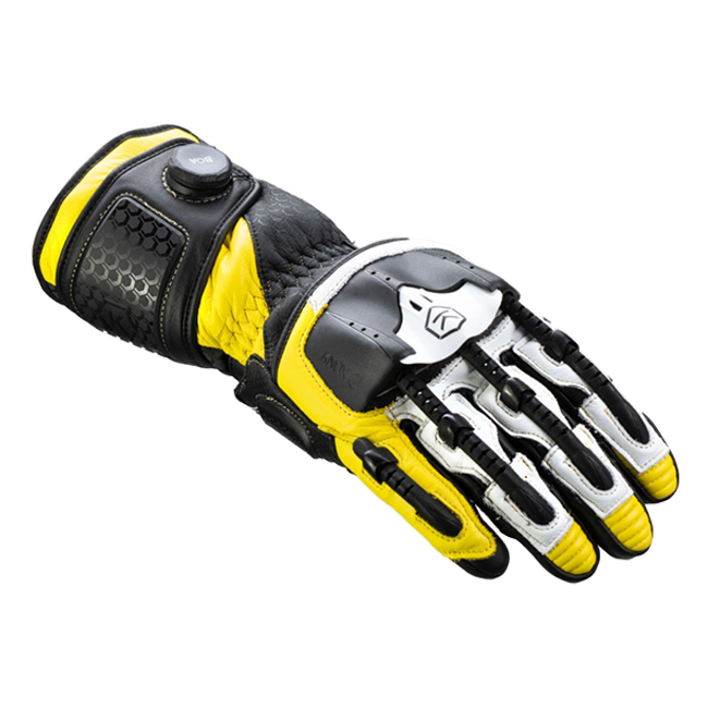 Knox Handroid MK5 Racing Lederhandschuhe | Herren | Gelb | 11769404104