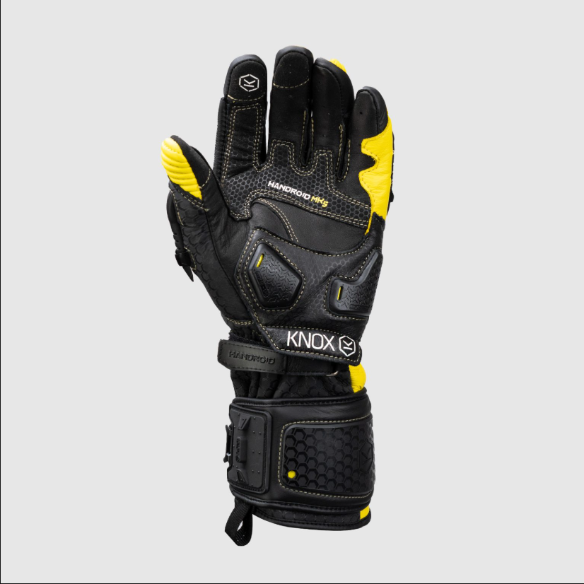 Knox Handroid MK5 Racing Lederhandschuhe | Herren | Gelb | 11769404104